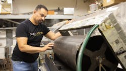 Alharbawi Naseer Tawfiq Alwan assembled a prototype of the distiller in the UrFU workshop. Alharbawi Naseer Tawfiq Alwan assembled a prototype of the distiller in the UrFU workshop.