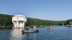 LG Sonic's MPC-Buoy protecting a body of water. LG Sonic's MPC-Buoy protecting a body of water.