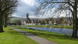 Peebles, Scotland, where the community will soon benefit from Scottish Water's new treatment plant. Peebles, Scotland, where the community will soon benefit from Scottish Water's new treatment plant.