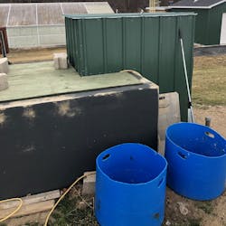 Residue-collecting baskets are automatically filled, and then manually sent to a dumpster each month, saving the village labor costs. Residue-collecting baskets are automatically filled, and then manually sent to a dumpster each month, saving the village labor costs.