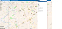 With work locations and vehicles on the map, completed tasks are seen in real-time.