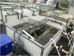 A switchable bioelectrochemical wastewater treatment system was tested at the pilot scale at a wastewater treatment facility in Moscow, Idaho.