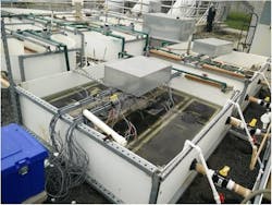 A switchable bioelectrochemical wastewater treatment system was tested at the pilot scale at a wastewater treatment facility in Moscow, Idaho. A switchable bioelectrochemical wastewater treatment system was tested at the pilot scale at a wastewater treatment facility in Moscow, Idaho.