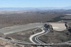 An aerial photo of the Prado Dam. An aerial photo of the Prado Dam.