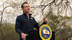 Governor Newsom highlights over $15 billion climate package in Sequoia National Park.
