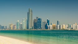 The skyscrapers making up the skyline of Abu Dhabi, UAE. The skyscrapers making up the skyline of Abu Dhabi, UAE.