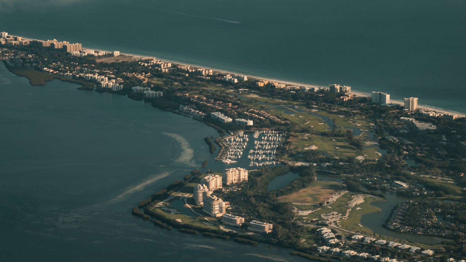 Aerial view of Sarasota, Fla.