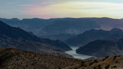 A photo of the Colorado River. A photo of the Colorado River.