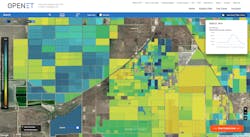 Screenshots of the OpenET platform's data. Screenshots of the OpenET platform's data.