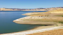 Water in the San Luis reservoir, which was constructed as a storage reservoir in California’s Central Valley. Groundwater in this region may never be able to recover from past and future droughts.