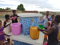 Owini began plans to install a desalination system for the village after discovering the only available groundwater was saline water, located well beneath the surface.