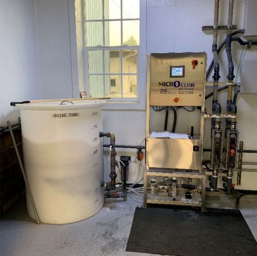 A view of the installed OSHG system.