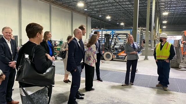 Oceanside Water Utilities Director Cari Dale Gives Minister for the Environment of Denmark Lea Wermelin and her accompanying water technology experts a tour of the Pure Water Oceanside facility.