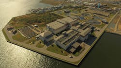 An aerial image of the Patapsco Wastewater Treatment Plant. An aerial image of the Patapsco Wastewater Treatment Plant.