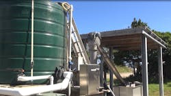 On Lord Howe Island, CST Wastewater Solutions&rsquo; screen compactor pre-screens effluent before wastewater is pumped to the polymer dosage tank.
