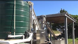 On Lord Howe Island, CST Wastewater Solutions’ screen compactor pre-screens effluent before wastewater is pumped to the polymer dosage tank. On Lord Howe Island, CST Wastewater Solutions’ screen compactor pre-screens effluent before wastewater is pumped to the polymer dosage tank.