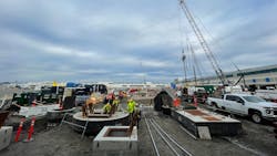 The site’s restrictions included very high groundwater and a very tight footprint for construction. The site’s restrictions included very high groundwater and a very tight footprint for construction.