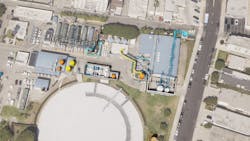 Planned improvements to Santa Monica’s Arcadia Water Treatment Plant include new reverse osmosis technology. A separate building will treat water taken from the city’s Olympic Well Field using an ultraviolet light advanced oxidation process. Planned improvements to Santa Monica’s Arcadia Water Treatment Plant include new reverse osmosis technology. A separate building will treat water taken from the city’s Olympic Well Field using an ultraviolet light advanced oxidation process.