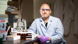 Andrew Whelton, a professor at Purdue University, is helping communities decontaminate water systems more quickly following wildfires. Andrew Whelton, a professor at Purdue University, is helping communities decontaminate water systems more quickly following wildfires.