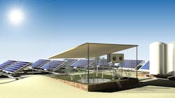 A schematic of WEC2P deployed in an arid region. A schematic of WEC2P deployed in an arid region.