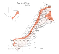 The Carrizo-Wilcox Aquifer spans more than 60 Texas counties and is the third most important groundwater source in the state. The Carrizo-Wilcox Aquifer spans more than 60 Texas counties and is the third most important groundwater source in the state.