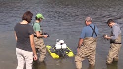 The ORNL-developed AquaBOT measures a range of water quality indicators, providing data for studies focused on clean water and sustainable energy. The ORNL-developed AquaBOT measures a range of water quality indicators, providing data for studies focused on clean water and sustainable energy.