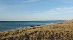 The Lake Michigan shoreline near Indiana Dunes National Park. The Lake Michigan shoreline near Indiana Dunes National Park.