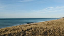 The Lake Michigan shoreline near Indiana Dunes National Park.