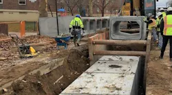 Crews install large “box” sewers to reduce flooding in the Canarsie and East New York neighborhoods of Brooklyn.