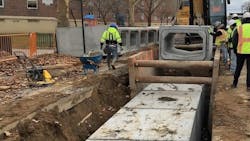 Crews install large &ldquo;box&rdquo; sewers to reduce flooding in the Canarsie and East New York neighborhoods of Brooklyn.