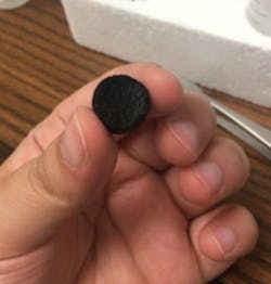 A hydrogel tablet developed by engineers at The University of Texas at Austin can purify a liter of river water in an hour or less. A hydrogel tablet developed by engineers at The University of Texas at Austin can purify a liter of river water in an hour or less.