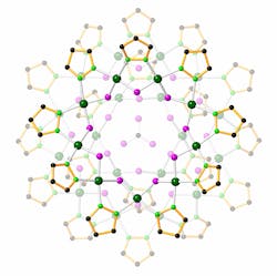 A nanojar traps a carbonate ion to remove it from water. A nanojar traps a carbonate ion to remove it from water.