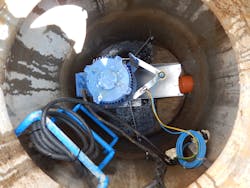 Sulzer engineers proposed an a low speed grinder and two grinder pumps to further reduce the solids and transport the wastewater away from the site. Sulzer engineers proposed an a low speed grinder and two grinder pumps to further reduce the solids and transport the wastewater away from the site.