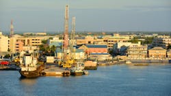 The George Town Port, Grand Cayman.