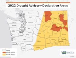 As of June 1, the western half of Washington State is no longer part under a drought order. Most of the eastern half of the state has been downgraded to 'drought advisory' status. As of June 1, the western half of Washington State is no longer part under a drought order. Most of the eastern half of the state has been downgraded to 'drought advisory' status.