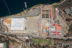 To maintain continuous operation, construction had to be intentionally sequenced to allow for one clearwell to operate at all times. To maintain continuous operation, construction had to be intentionally sequenced to allow for one clearwell to operate at all times.