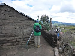 The team surveyed the proposed pipeline’s route, located ravines and roads that could affect construction, and visited each house in the village to collect position and elevation data. The team surveyed the proposed pipeline’s route, located ravines and roads that could affect construction, and visited each house in the village to collect position and elevation data.