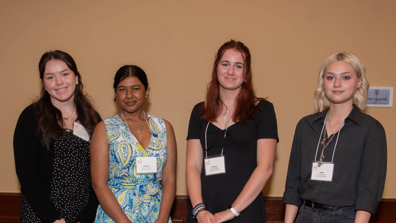 Liberty Scholarship (l-r): Liberty New York Water, in partnership with the New York chapter of the National Association of Water Companies, awarded scholarships to Taina Nieves, Rayann Ramatour, Rochelle Daniels, and Stella Kasprzyk. Missing from photo: Emma Alexander and Sela Lewis.