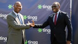 Minister of Water Sanitation Hon. Mr. Mike E. Mposha MP Cellulant and Zambia Country Manager Mr Gilbert H. Lungu. Minister of Water Sanitation Hon. Mr. Mike E. Mposha MP Cellulant and Zambia Country Manager Mr Gilbert H. Lungu.