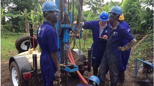 To drill shallow wells and provide a water source for communities in Uganda, teams use special equipment, including the LST1 water well drill from Lone Star Drills.