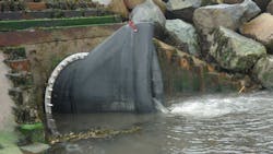 Tideflex® Duckbill Check Valves can operate well in areas prone to sand and silt build up, draining the valve by gravity and self-clearing with just the water flowing through them. Tideflex® Duckbill Check Valves can operate well in areas prone to sand and silt build up, draining the valve by gravity and self-clearing with just the water flowing through them.