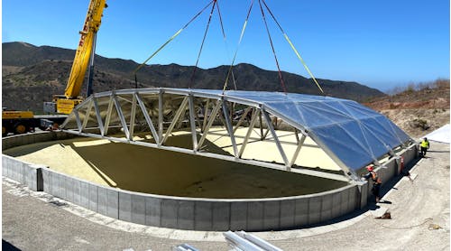 The refurbishment of Reservoir #1 at the Marine Corps Air Station at Camp Pendleton was completed in 2021 with the installation of a new roof.