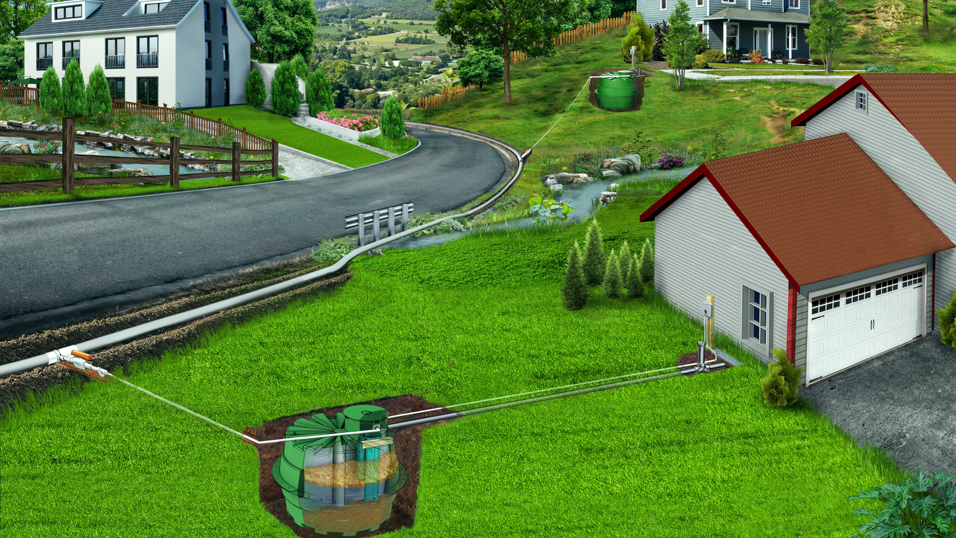 A typical liquid-only sewer system generally consists of onsite processor units and small-diameter, pressurized collection mains.