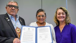 DWR and the San Luis Rey Indian Water Authority officials celebrate the signing of the funding agreement. DWR and the San Luis Rey Indian Water Authority officials celebrate the signing of the funding agreement.