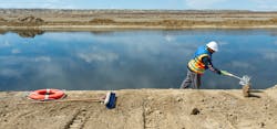 Subsidence repair work on the California Aqueduct near lost Hills in Kern County. Subsidence repair work on the California Aqueduct near lost Hills in Kern County.