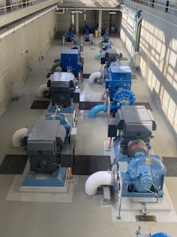 The high lift pump gallery's north side. The high lift pump gallery's north side.