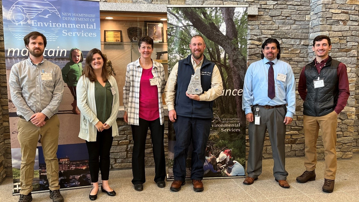 Left to Right: Mat Deterling, NHDES; Eliza Styczynski, NHDES; Sharon Nall, NHDES; Jason Randall, PVWSD; Luis Adorno, NHDES: Ethan Widrick, NHDES.