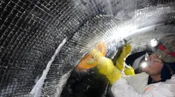 Workers lining Rising Main 3. The awarded project will have similar work done for Rising Main 4.