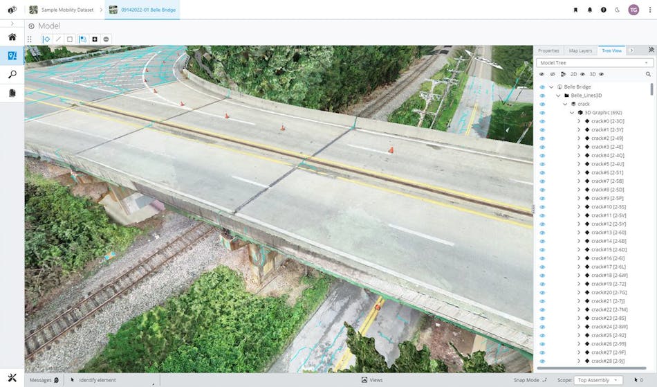 iTwin Capture enables users to create engineering-ready 3D models of infrastructure assets using drone video and survey imagery.