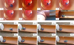 Top half: moving through sand, slippery goo, or mud. Bottom half: moving through pipe sloped at an angle. Top half: moving through sand, slippery goo, or mud. Bottom half: moving through pipe sloped at an angle.